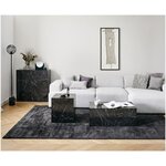 Anthracite-black viscose rug (jane) 160x230cm