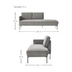 Hall Väike Samet Diivan (Fluente) 202cm