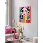 Sienas glezna &quot;Sieviete i&quot; (oranža wallz)