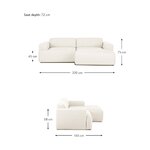 Bright corner sofa (melva), intact, in a box