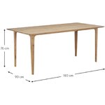 Brown solid wood dining table (archie), intact, in a box