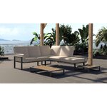 Light beige garden corner sofa soledo (mesonica)