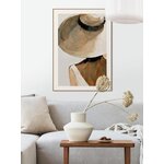 Wall painting hat silhouette (orange wallz) 50x70 with a flaw