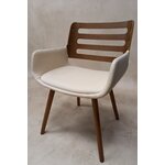 Valkeanruskea nahkainen tuoli (kingston)