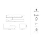 Lengvo dizaino sofa charles (cxl by christian Lacroix) 273cm nepažeista