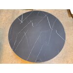 Black marble imitation coffee table (Antigua) with cosmetic flaws
