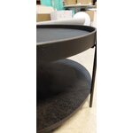 Black round coffee table (valentina) d=69 with cosmetic defects.