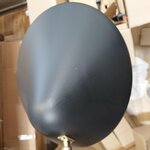 Large black ceiling light (neron) with a cosmetic defect