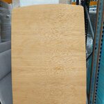 Oak veneer extendable dining table (conv.) 190-235x90 in box, with cosmetic flaws.