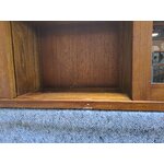Brown solid wood wall cabinet star (moycor) with cosmetic flaws