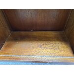 Brown solid wood wall cabinet star (moycor) with cosmetic flaws