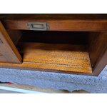 Brown solid wood wall cabinet star (moycor) with cosmetic flaws