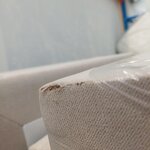 Light beige continental bed (livia) 180x200 with a flaw