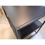 Black metal table (Neptune) with cosmetic flaws