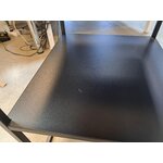 Black metal table (Neptune) with cosmetic flaws