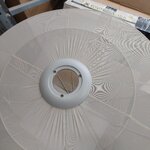 Beige pendant light (beau) small flaw