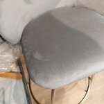 Барный стул из серо-золотистого бархата (Луиза), бракованный