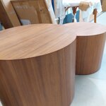 Dark brown coffee table set of 2 (dan) small flaw