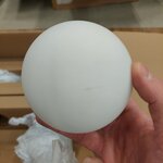 White and gold ceiling light (Grover) with cosmetic flaws.