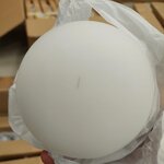 White and gold ceiling light (Grover) with cosmetic flaws.