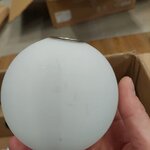 White and gold ceiling light (Grover) with cosmetic flaws.