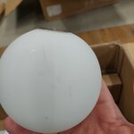White and gold ceiling light (Grover) with cosmetic flaws.