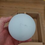 White and gold ceiling light (Grover) with cosmetic flaws.