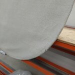 Light beige round rug lora (ww) ø200 with imperfections.