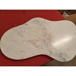 White and brown marble coffee table (naruto) with a cosmetic flaw.