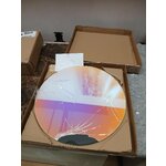 Tonuotas apvalus sieninis veidrodis (rubino spalvos), d=55