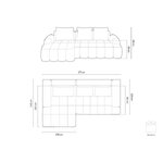 Grey corner sofa bed Linz (Cosmopolitan Design)