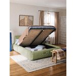 Roheline Polsterdatud Voodi (Melva)140x200