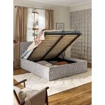 Light Grey Upholstered Bed (Dream) 160x200