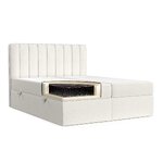 Light beige Continental bed Skyfall (Maison De Rêve) 160x200