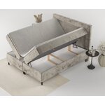 Gray Continental bed Noble (Maison De Rêve) 140x200