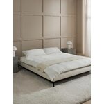 Light beige upholstered bed (meya) 140x200