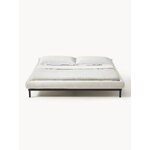 Light beige upholstered bed (meya) 140x200