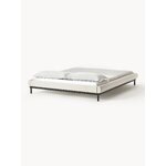Light beige upholstered bed (meya) 140x200