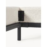 Light beige upholstered bed (meya) 140x200