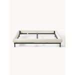 Light beige upholstered bed (meya) 140x200