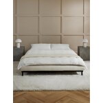Light beige upholstered bed (meya) 140x200
