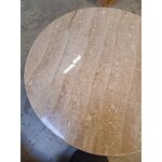 Bright small round coffee table (Marisa) with a cosmetic flaw