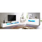 Valge Kõrgläikega Lai TV-Kapp