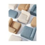 Light beige bouclé armchair (sofia) with cosmetic flaws