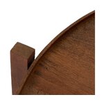 Dark brown round solid wood coffee table xavier (ixia)