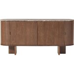 Wooden chest of drawers with marble top (zumi) with cosmetic flaws.