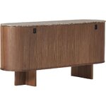 Wooden chest of drawers with marble top (zumi) with cosmetic flaws.