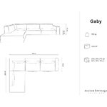 Melns liels stūra dīvāns gaby (besolux) 228x190 ar kosmētiskiem defektiem.