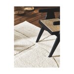 Cream high patterned carpet (jade) 80x150 with a flaw
