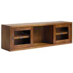 Brown solid wood wall cabinet star (moycor) with cosmetic flaws